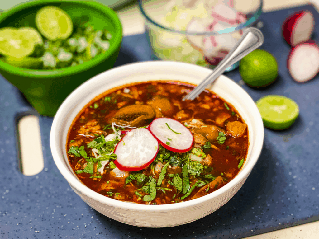 Vegan Quick and Easy Mexican Red Pozole/Menudo (Instant Pot)